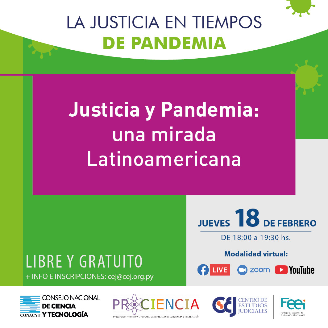 Se realizará el webinar "La Justicia en tiempos de Pandemia: una mirada Latinoamericana".