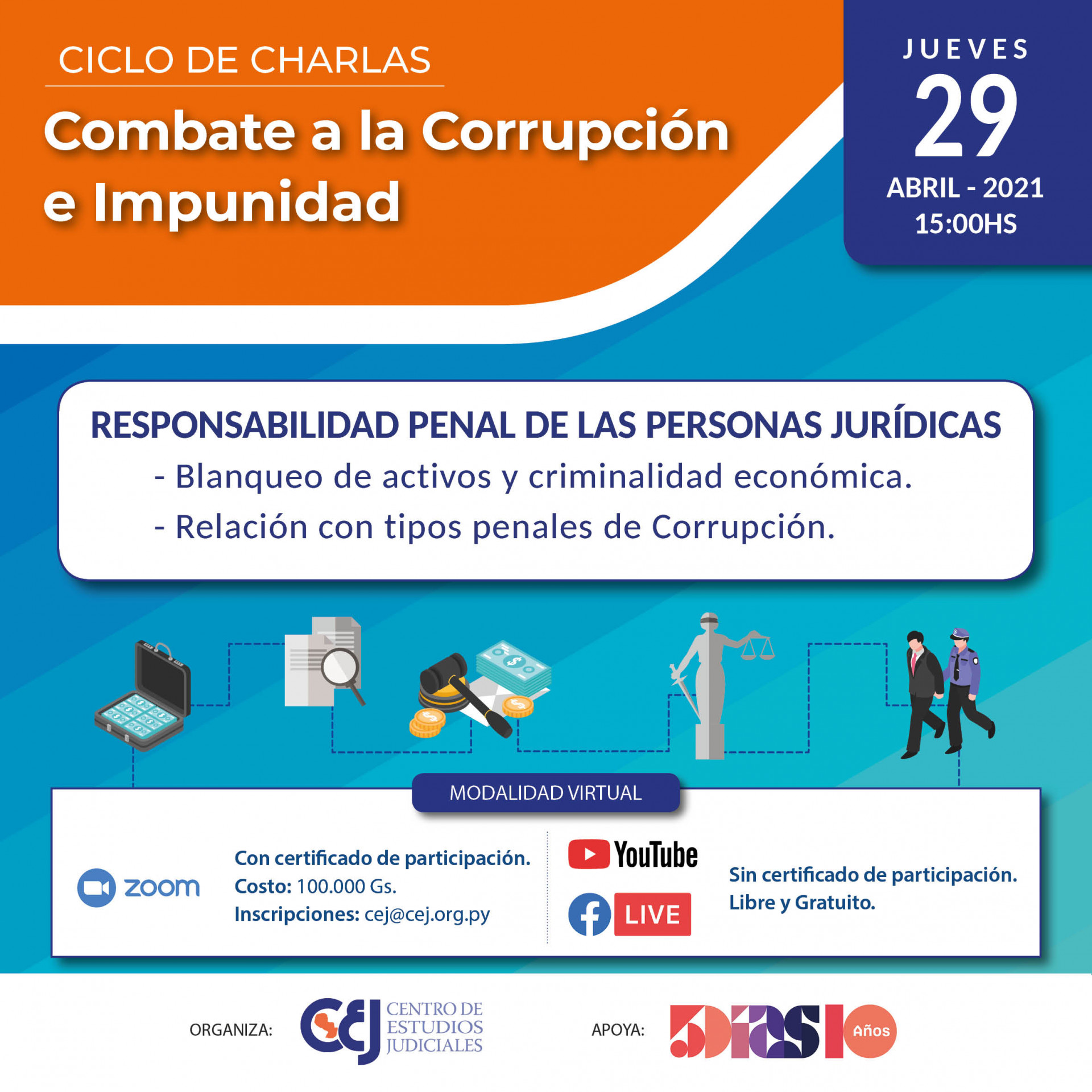 Se realizará el webinar "Responsabilidad penal de las personas jurídicas".